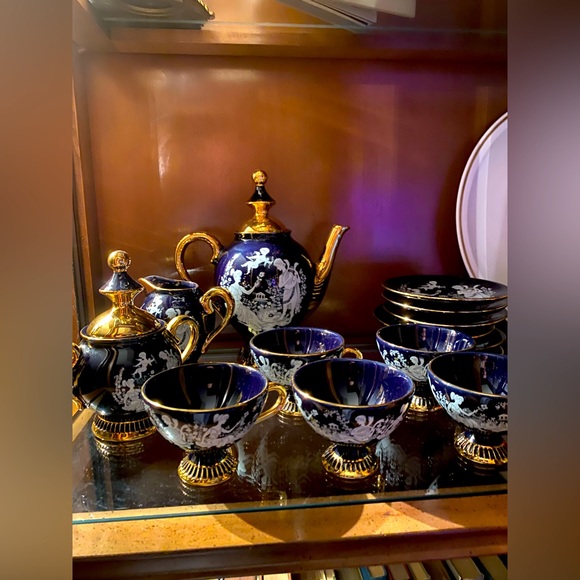 Florentine Espresso set for 5 RARE , PERFECT - Picture 1 of 7